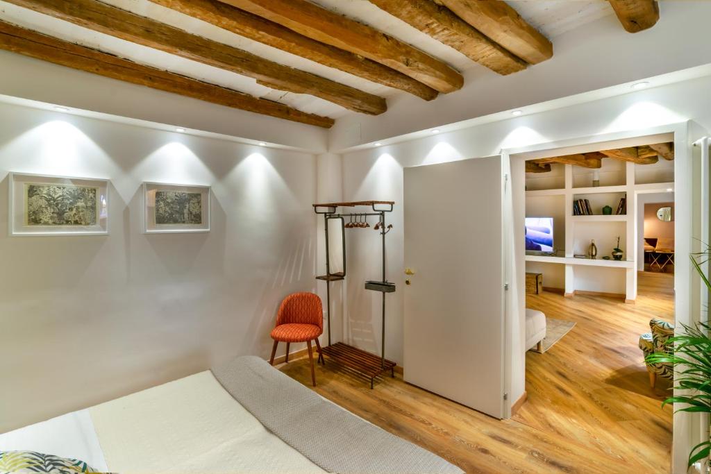 Łóżko lub łóżka w pokoju w obiekcie Clavature LuxuryApartment