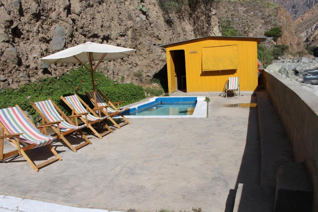 Bazén v ubytování Llahuar Lodge nebo v jeho okolí