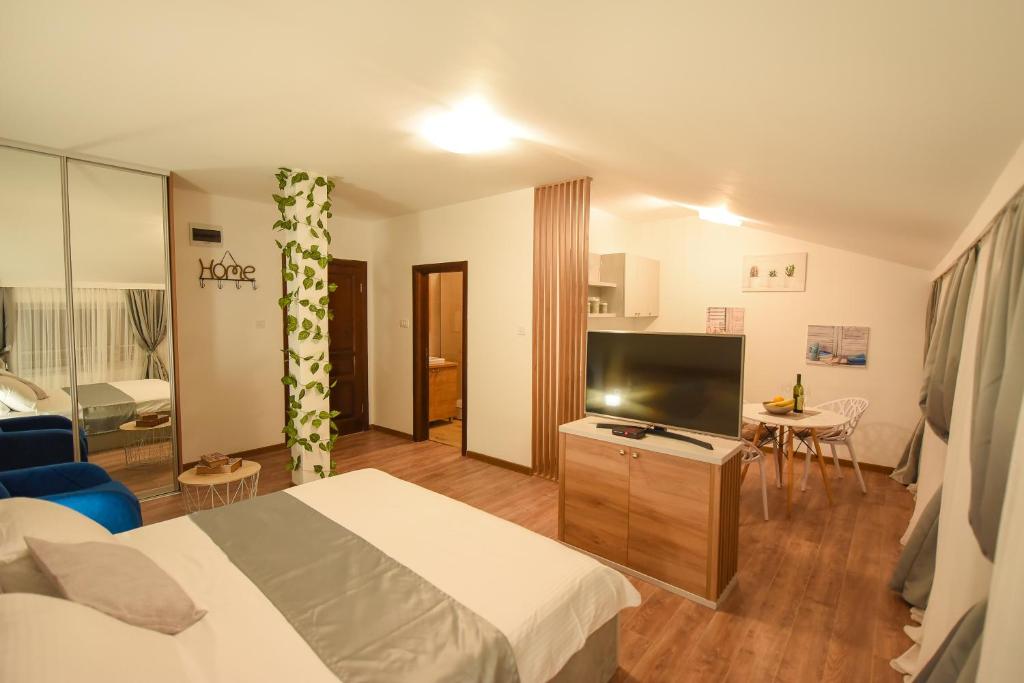 TV a/nebo společenská místnost v ubytování Korzo apartmani