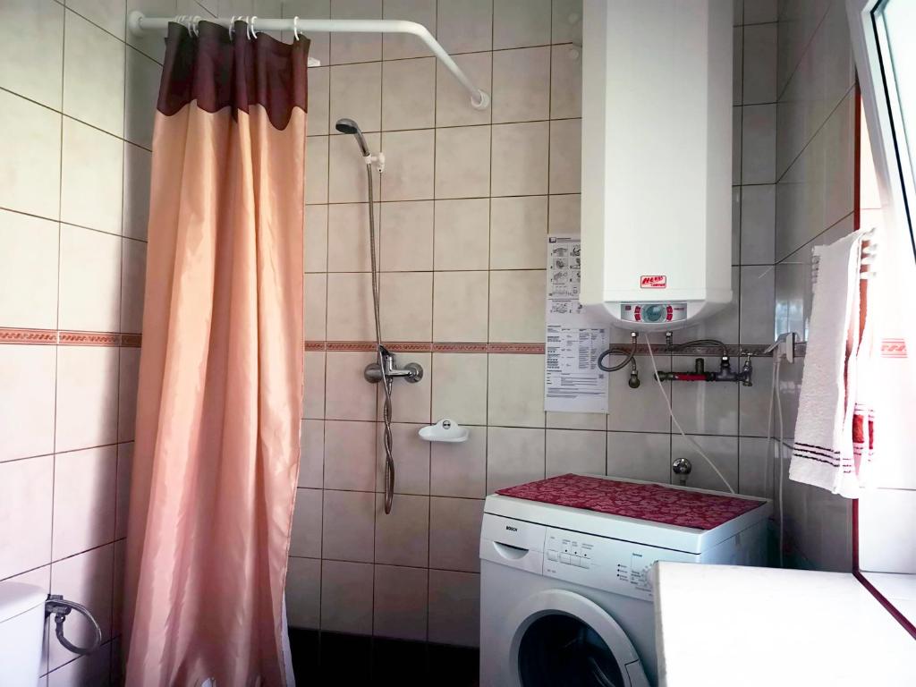 Koupelna v ubytování Rowianka