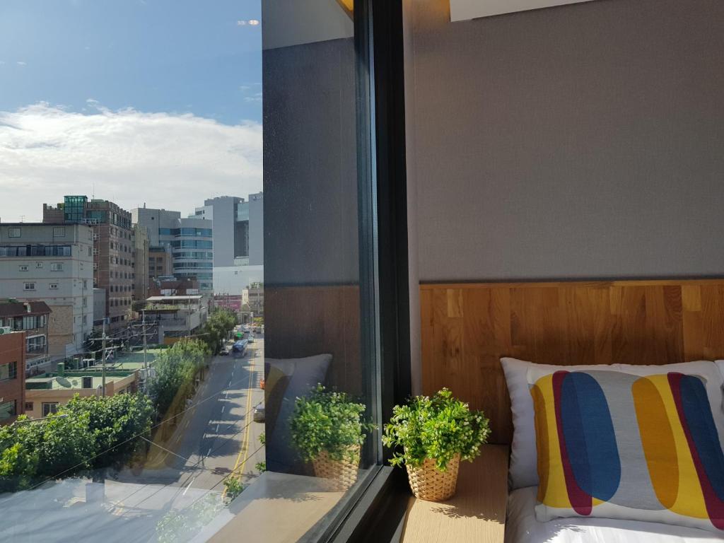 Uma varanda ou terraço em Hostel CLEO Seoul Hongdae