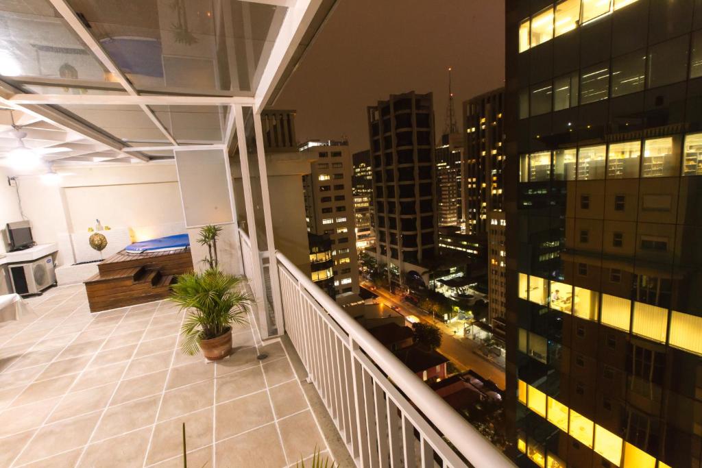 Balkón nebo terasa v ubytování Cobertura Duplex Villa Paulista