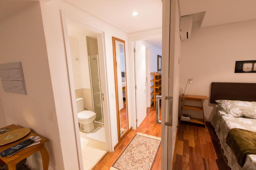 Postel nebo postele na pokoji v ubytování Cobertura Duplex Villa Paulista