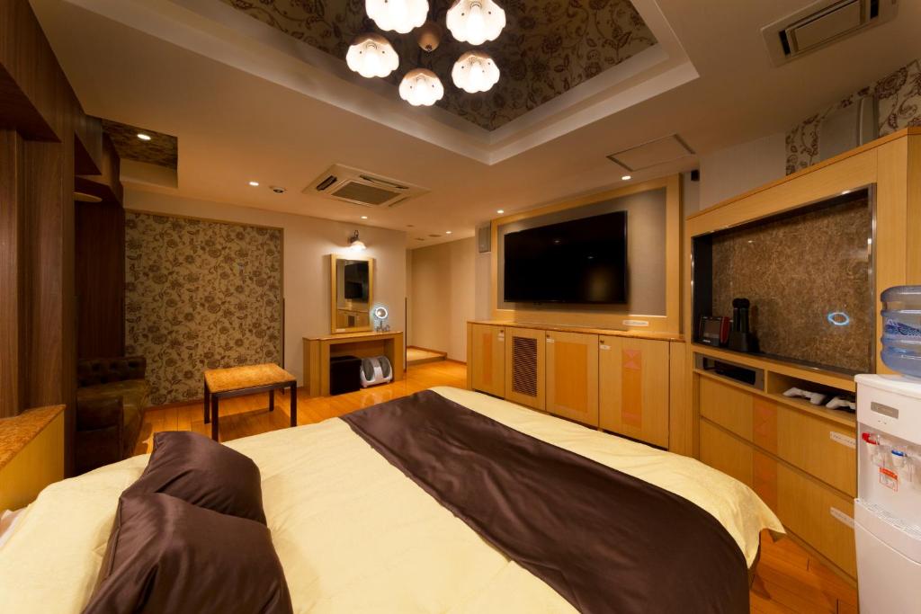 TV a/nebo společenská místnost v ubytování Hotel Luna Ikeda (Adult Only)