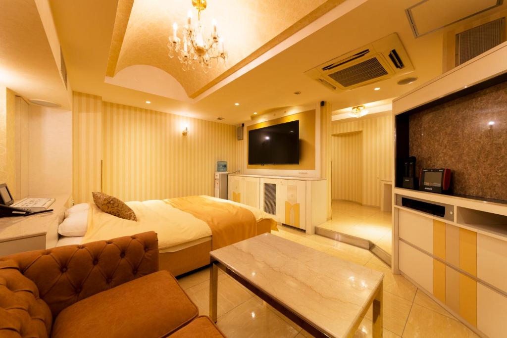 TV a/nebo společenská místnost v ubytování Hotel Luna Ikeda (Adult Only)