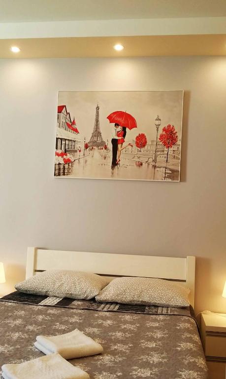 Posteľ alebo postele v izbe v ubytovaní Apartament u Janka