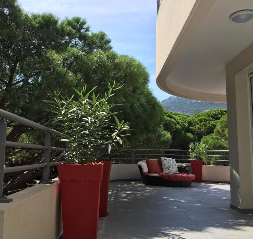 Posezení v ubytování les rivages de calvi