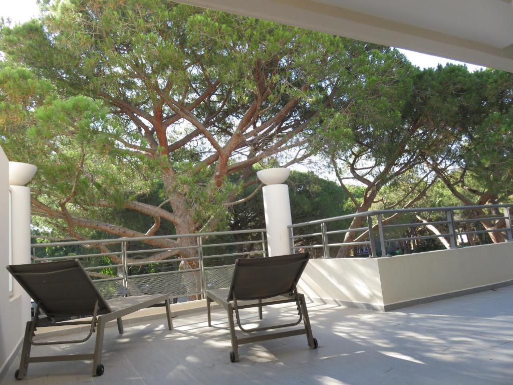 Balkón nebo terasa v ubytování les rivages de calvi