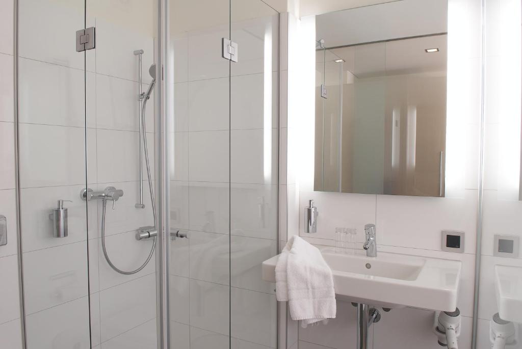 Koupelna v ubytování Hotel Krone