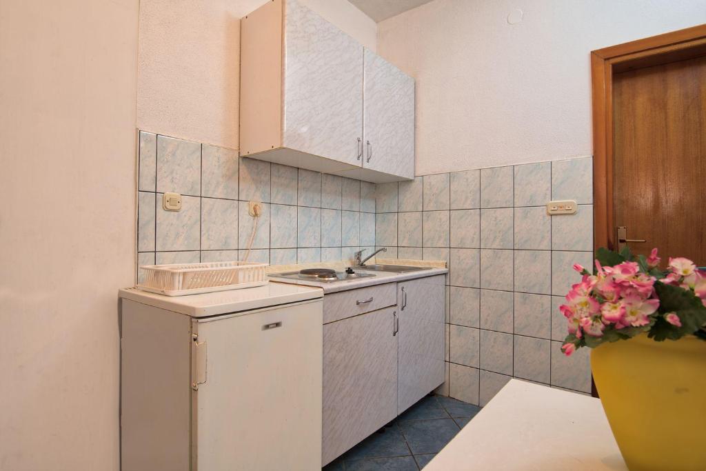 Kuchyň nebo kuchyňský kout v ubytování Apartmani Jogunica