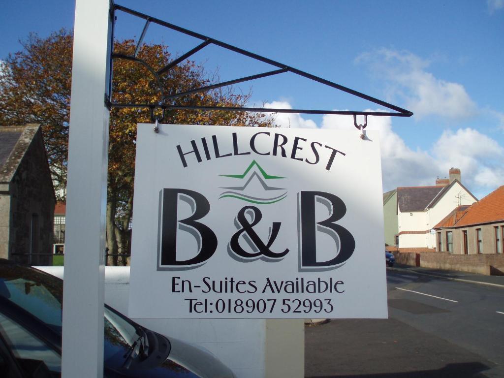 Certifikát, hodnocení, plakát nebo jiný dokument vystavený v ubytování Hillcrest Bed & Breakfast