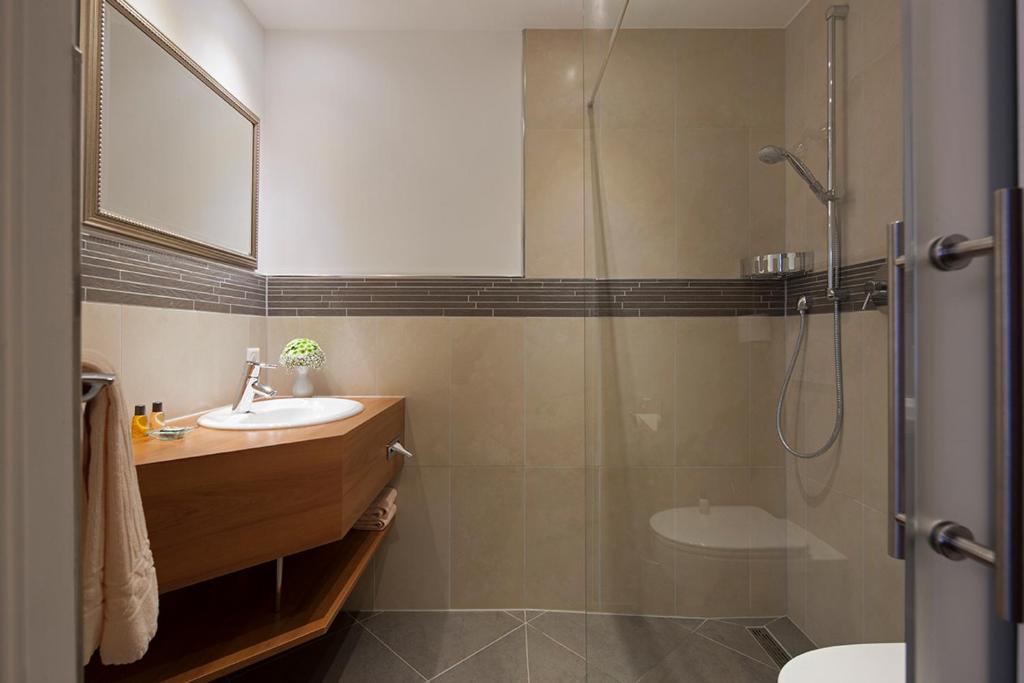 Koupelna v ubytování Hotel zur Post