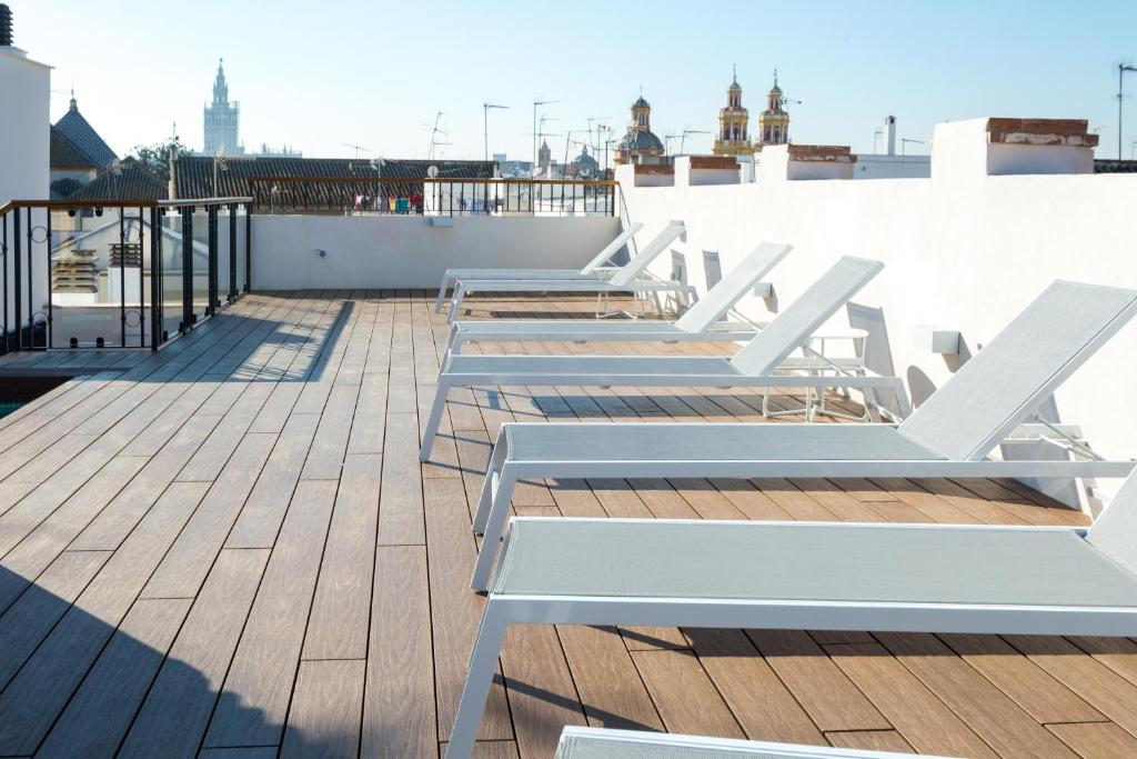 Balkon lub taras w obiekcie Apartamentos Lanza