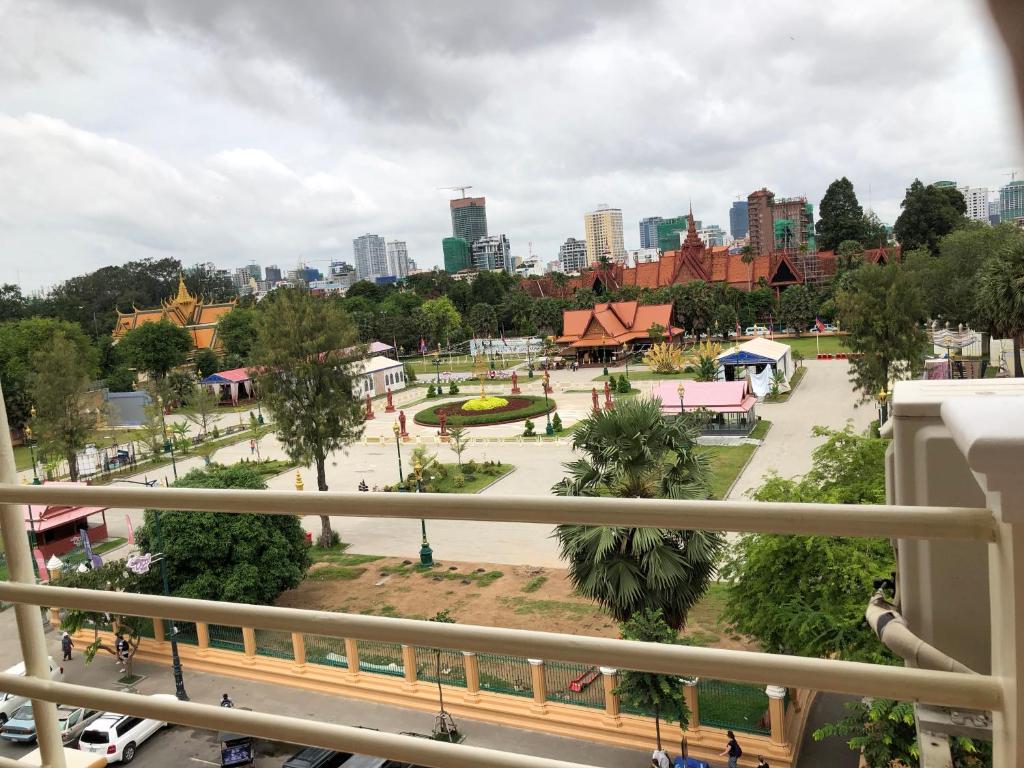 Nespecifikovaný výhled na destinaci Phnompenh nebo výhled na město při pohledu z penzionu