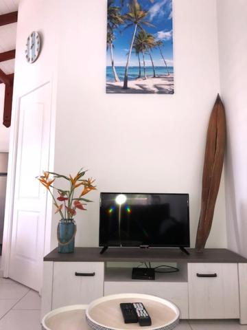 TV a/nebo společenská místnost v ubytování Tigili l'Appart Lagon