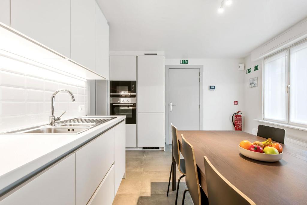 Dapur atau dapur kecil di Meensestay 01 - Bissegem (Kortrijk)