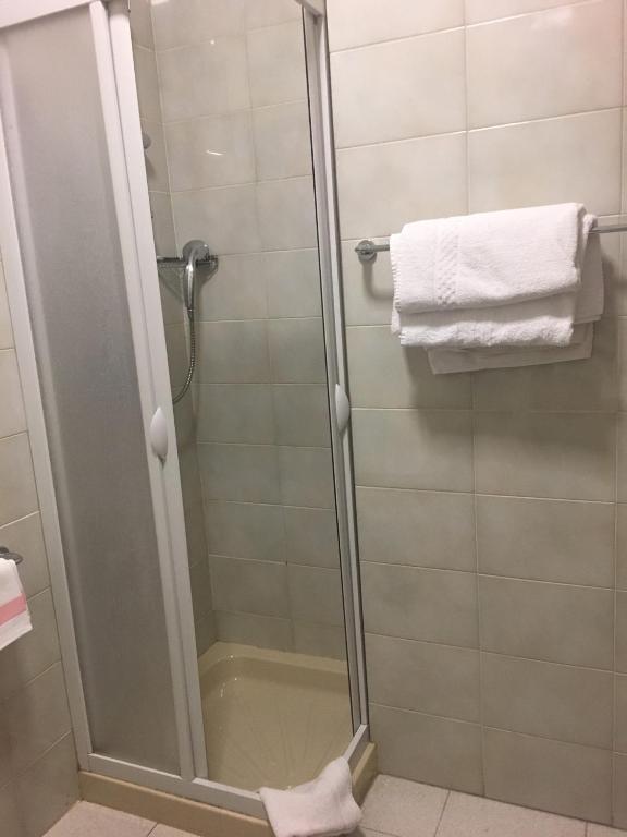 Koupelna v ubytování Hotel Sporting