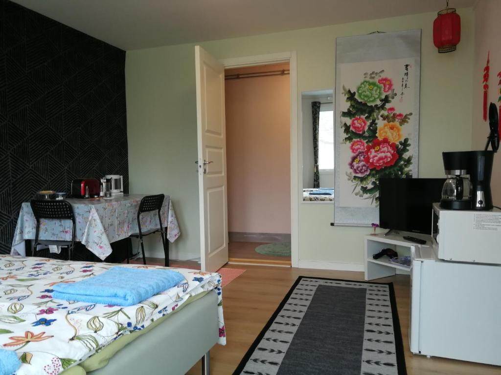 Kuchyň nebo kuchyňský kout v ubytování Lin's B&B
