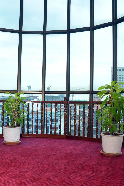 Balkón nebo terasa v ubytování Panorama Hotel