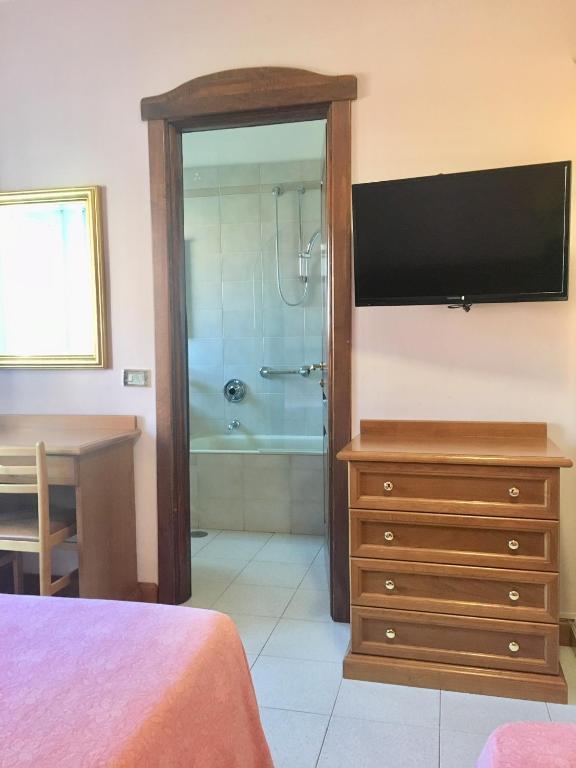 TV a/nebo společenská místnost v ubytování Hotel Sporting