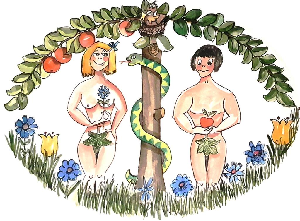 two girls and a snake in a wreath of flowers at Hotel im Hochzeitshaus in Schotten