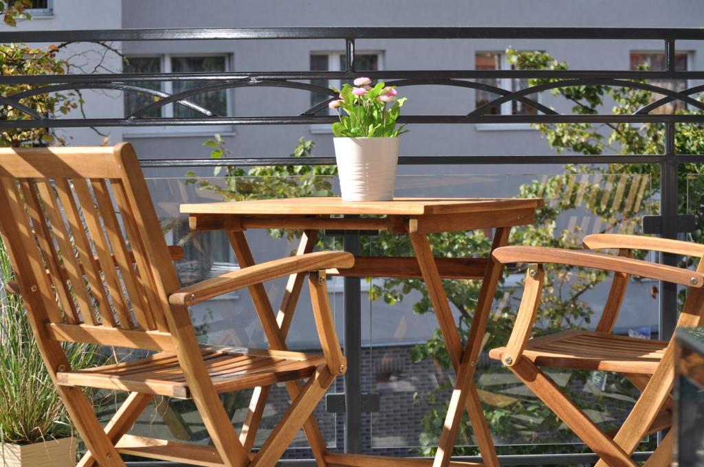 Balkón nebo terasa v ubytování Apartamenty Feniks & Pegaz