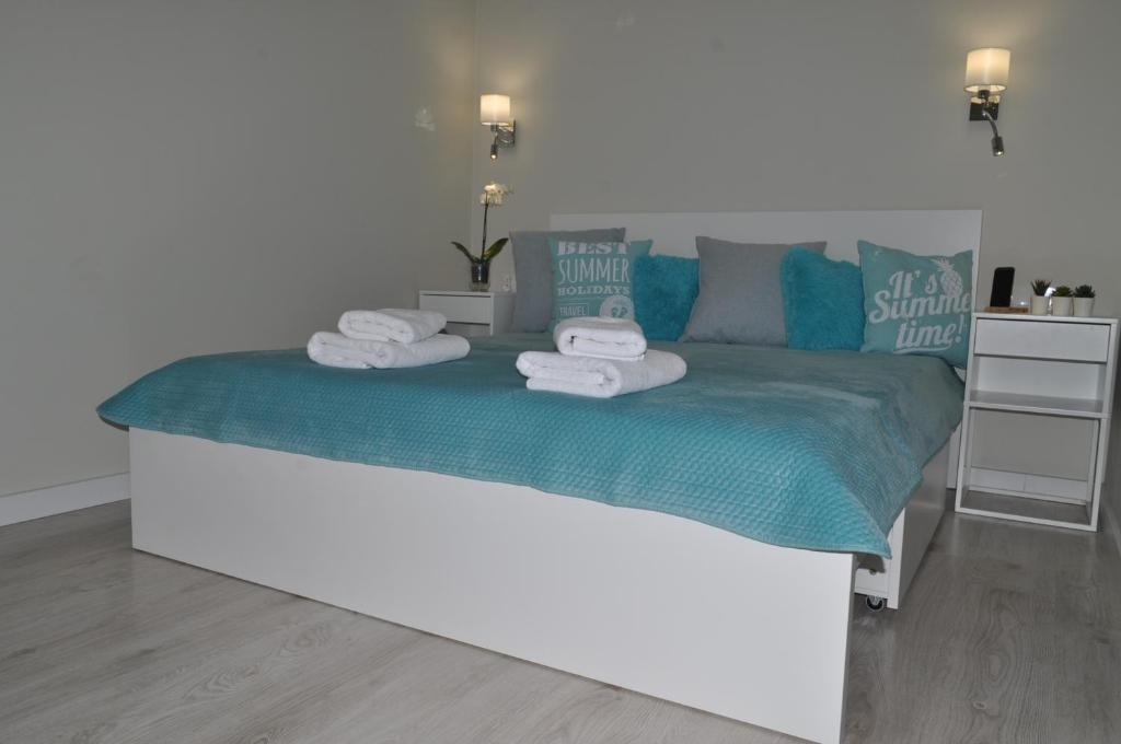 Postel nebo postele na pokoji v ubytování Apartamenty Feniks & Pegaz