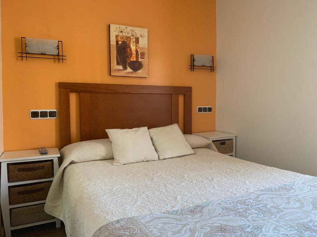 Posteľ alebo postele v izbe v ubytovaní Hostal El Resbalon