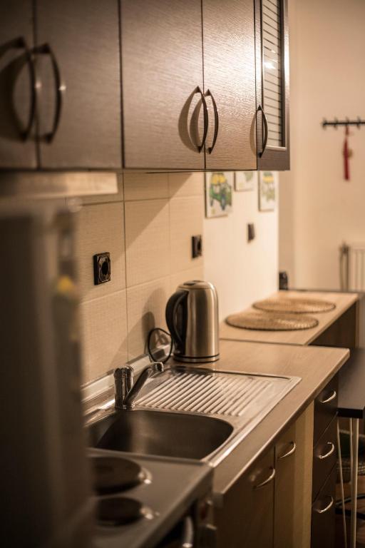 A kitchen or kitchenette at Octagon Apartments, Nilie Hospitality MGMT