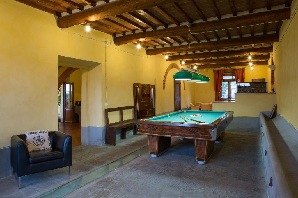 Biliár nebo kulečník v ubytování Hotel Le Capanne