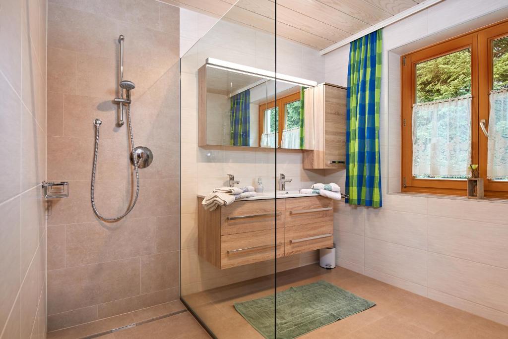 Koupelna v ubytování Haus Panoramablick