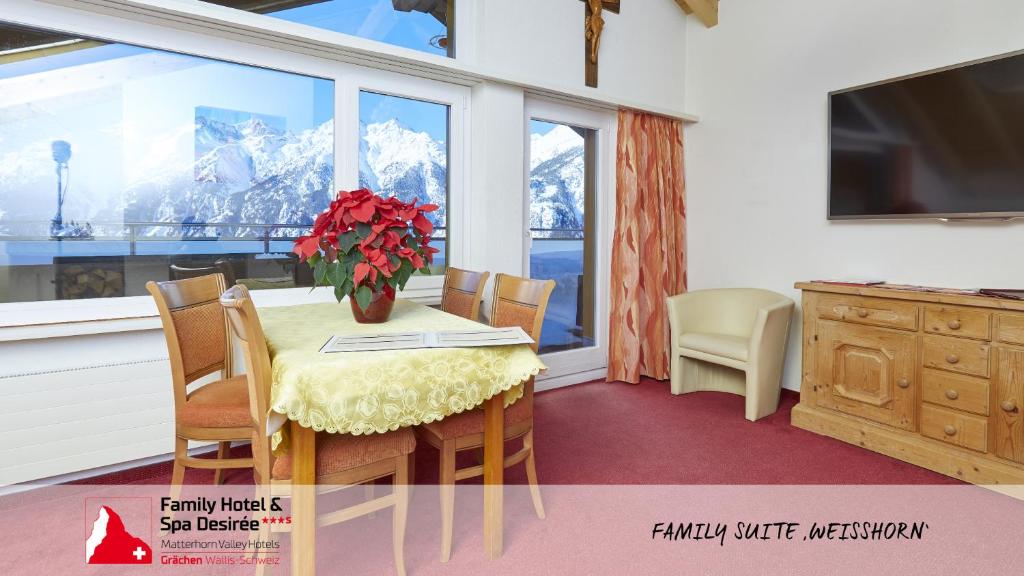 TV a/nebo společenská místnost v ubytování Family Hotel Desirée