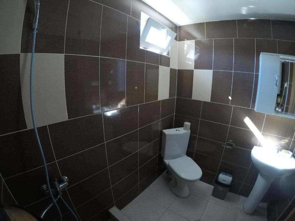 Koupelna v ubytování Mestialux Guesthouse