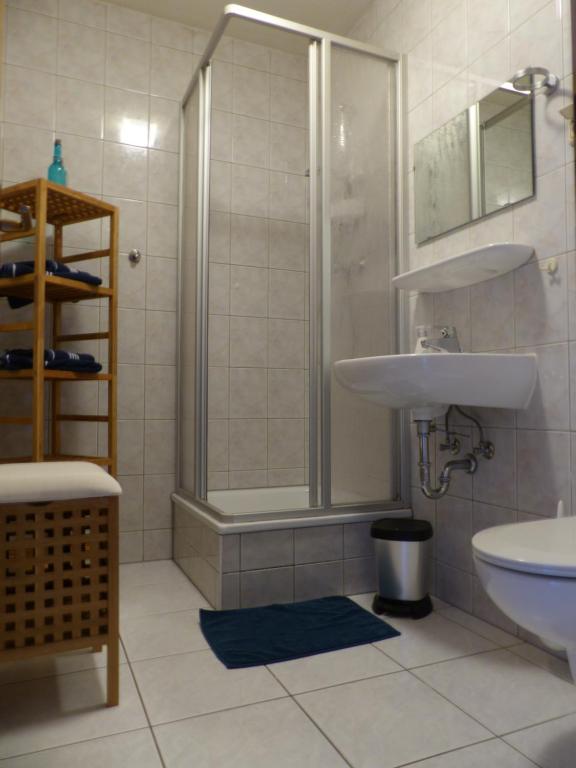 Koupelna v ubytování Ferienwohnung Ortrand - Pension