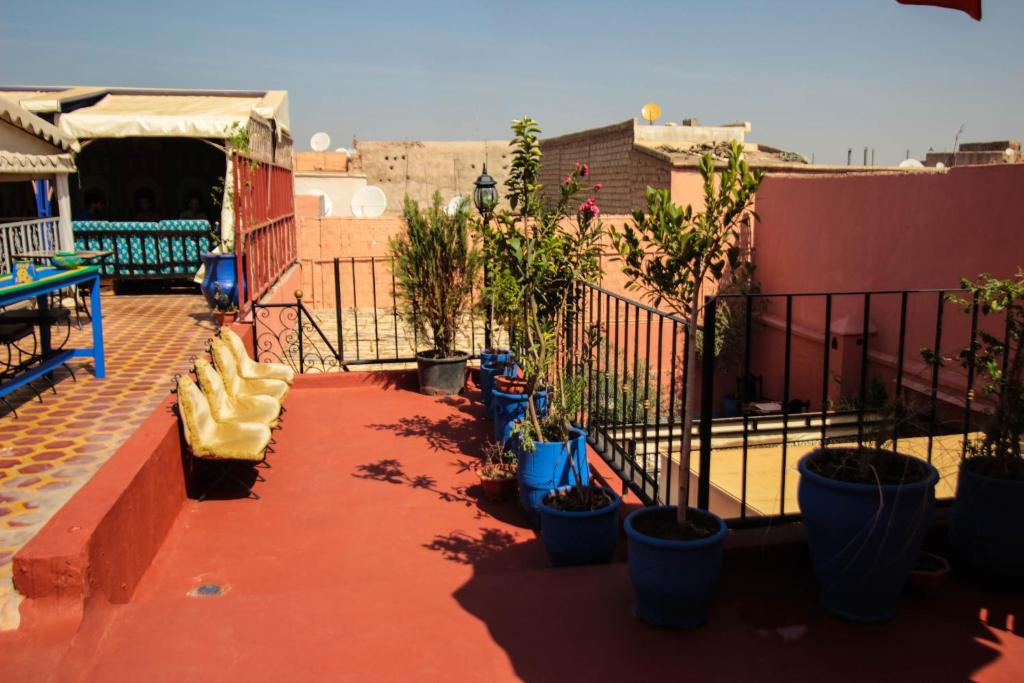 Balkón nebo terasa v ubytování Kasbah Red Castel Hostel