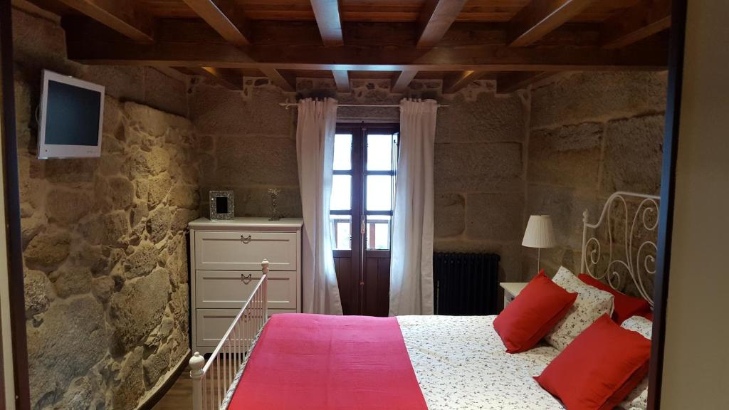 Posteľ alebo postele v izbe v ubytovaní Casa Do Pazo