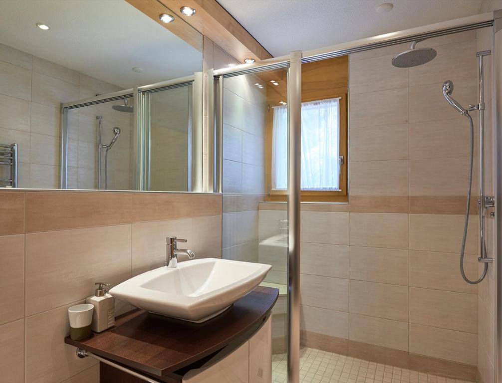 Koupelna v ubytování Haus Bor