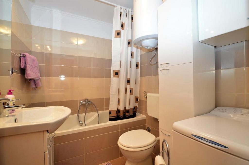 Koupelna v ubytování Apartment Hrasta