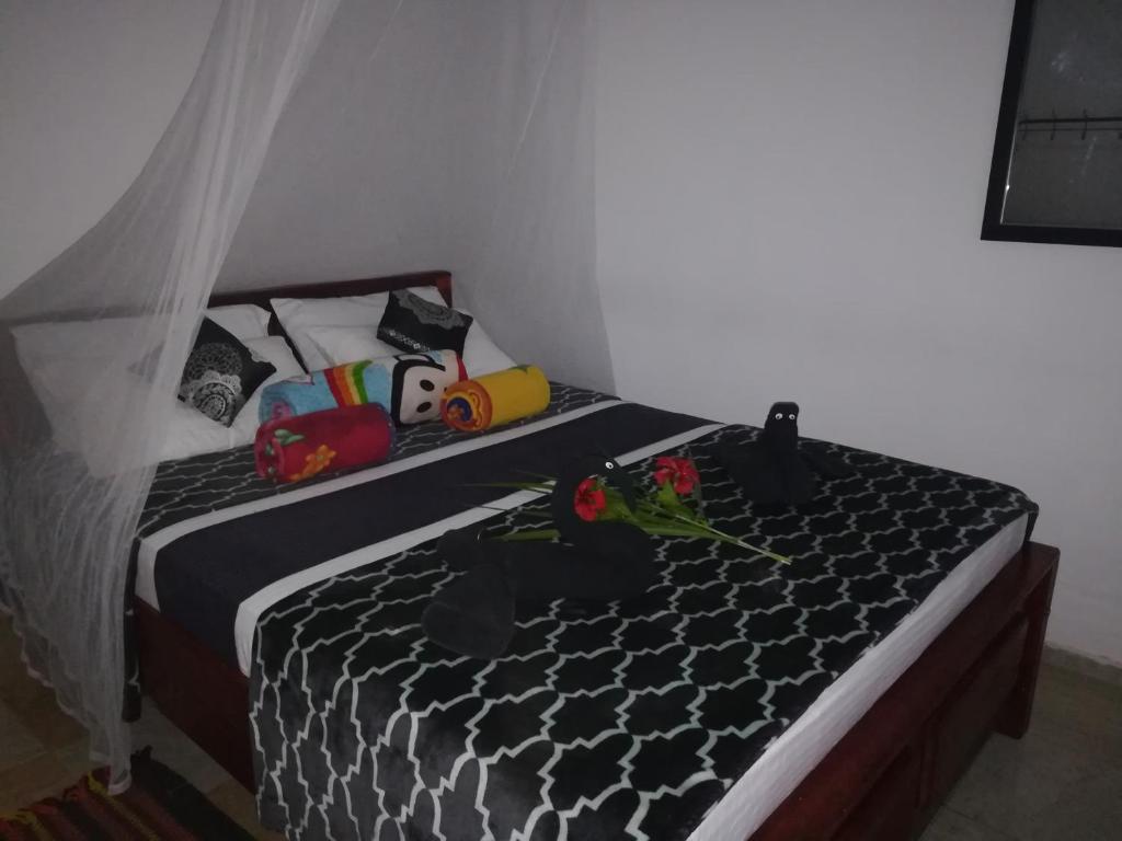 Postel nebo postele na pokoji v ubytování White Monkey Dias Rest