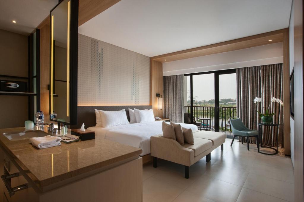 Posezení v ubytování Hotel Santika Premiere Bandara Palembang