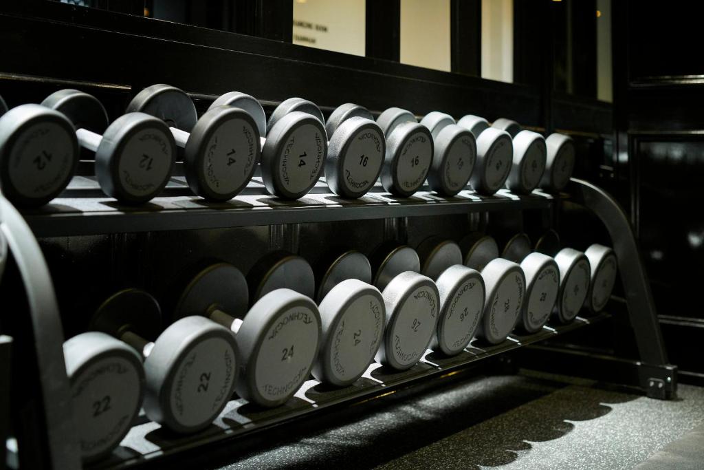 Fitness centrum a/nebo fitness zařízení v ubytování Nimb Hotel