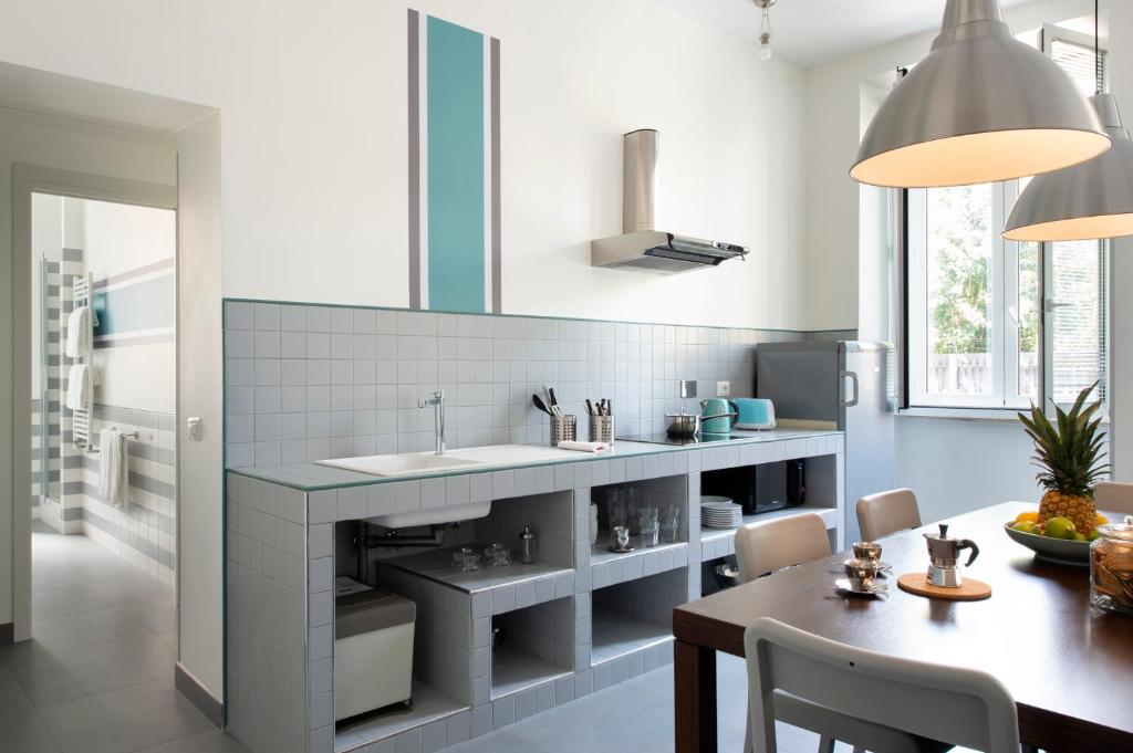 Kuchyň nebo kuchyňský kout v ubytování Residenza Termini