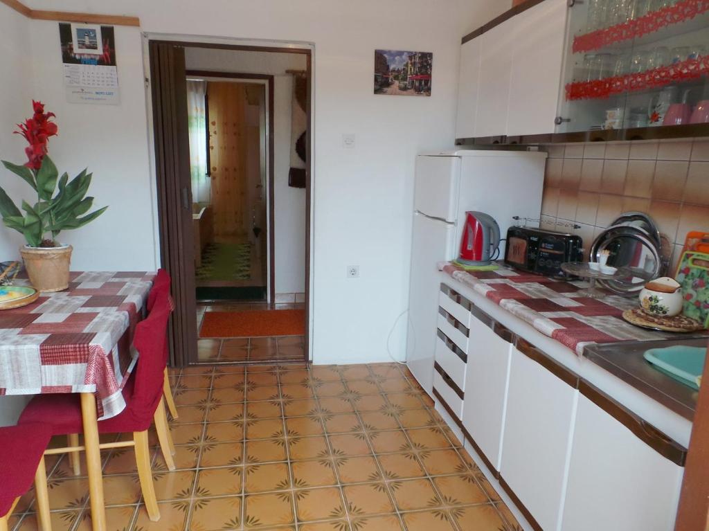 Kuchyňa alebo kuchynka v ubytovaní Apartment Jablanac 1