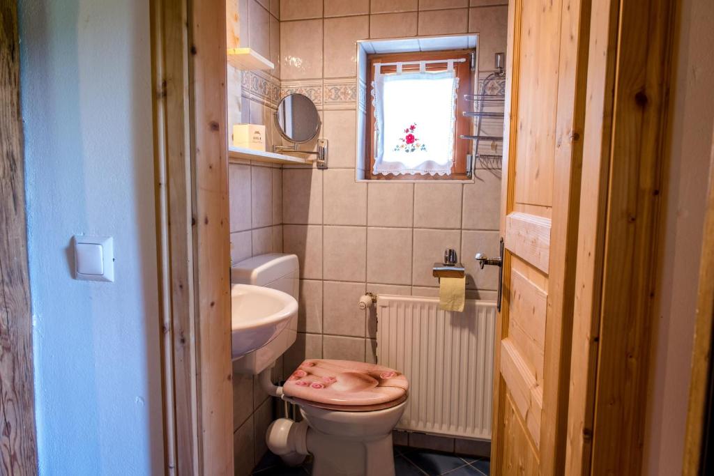 Koupelna v ubytování Hütte zum Verlieben
