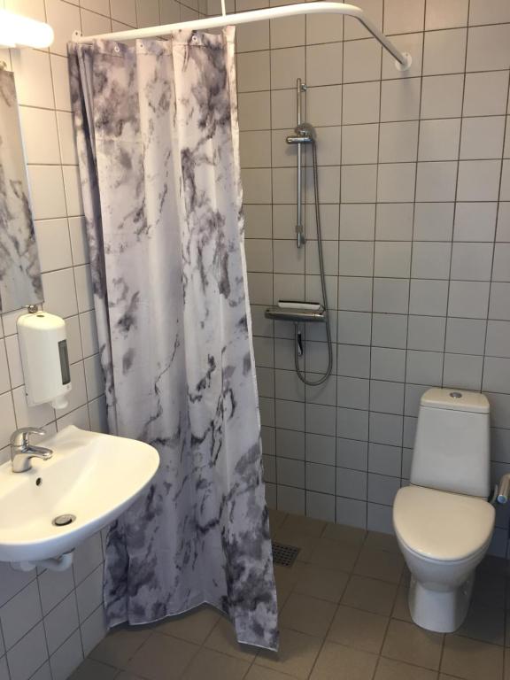 Koupelna v ubytování Motel Skive