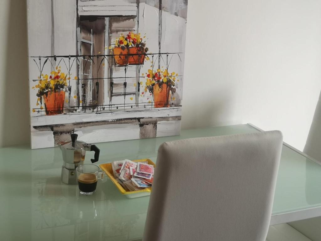 A seating area at Appartamento Massa
