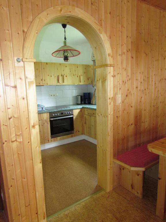Kuchyň nebo kuchyňský kout v ubytování Ferienhaus Bergfee