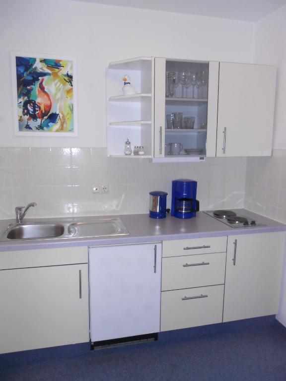 Kuchyň nebo kuchyňský kout v ubytování Hotel Fortuna