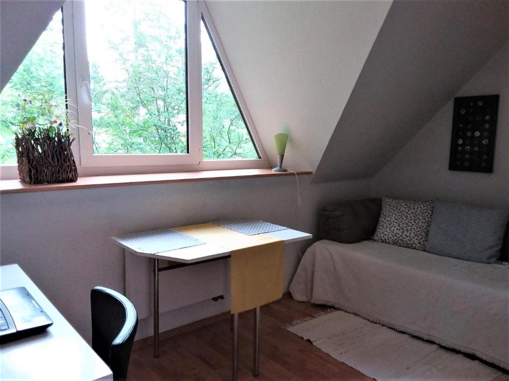 Posezení v ubytování Ferienwohnung Ringbergblick
