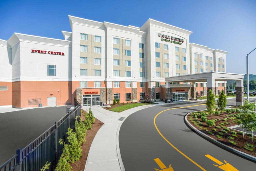 a rendering of the front of a hotel at Tioga Downs Casino and Resort in Nichols